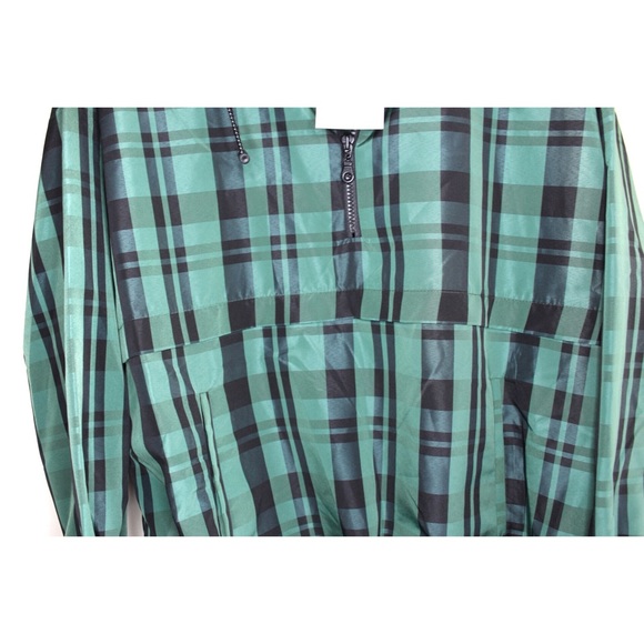 Zara Checked Hooded Lightweight Jacket Large Retro - Picture 8 of 16